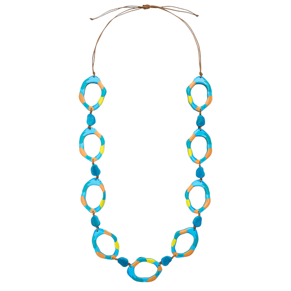 Tagua by Soraya Cedeno Nori Necklace - Turquoise/Multicolor