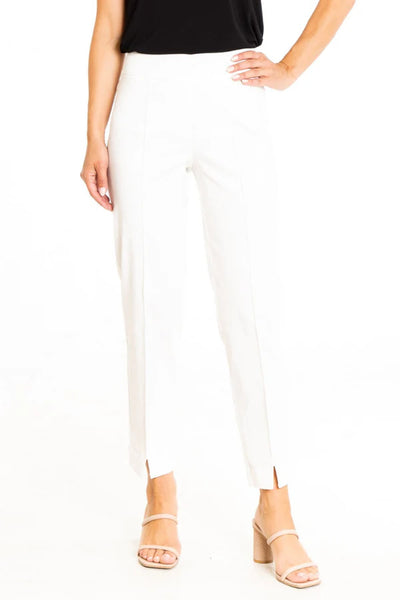 Thin Her Tummy Control Ankle Slit Pant - Ivory