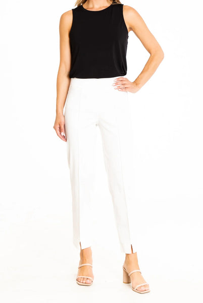 Thin Her Tummy Control Ankle Slit Pant - Ivory