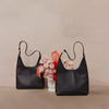 Image of Hammitt Tim Medium Shoulder Bag - Black/Brushed Gold