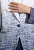 Image of Tinta & Bariloche Altar Gradient Tweed Single Button Tailored Blazer - Navy/White