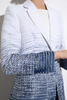 Image of Tinta & Bariloche Altar Gradient Tweed Single Button Tailored Blazer - Navy/White