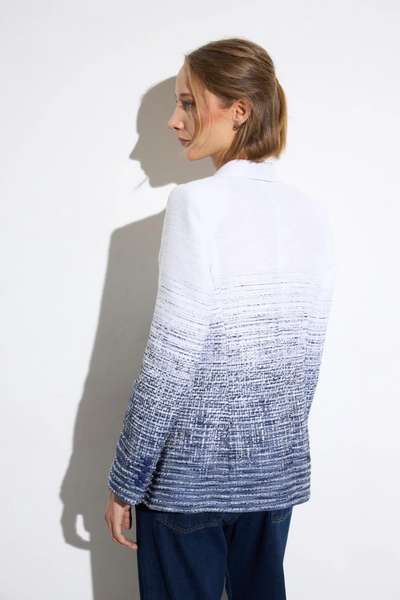 Tinta & Bariloche Altar Gradient Tweed Single Button Tailored Blazer - Navy/White