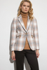 Image of Tinta & Bariloche Lacipo Plaid Wool Blend Blazer - Camel