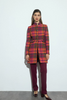 Image of Tinta & Bariloche Carpetania Boucle Long Blazer - Fuchsia/Multicolor