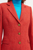 Image of Tinta & Bariloche Sacre Four Button Wool Herringbone Blazer - Brick Red