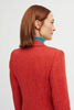 Image of Tinta & Bariloche Sacre Four Button Wool Herringbone Blazer - Brick Red