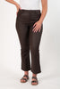 Image of Tractr Hi-Rise Coated Crop Flare Jean - Chocolate