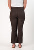 Image of Tractr Hi-Rise Coated Crop Flare Jean - Chocolate