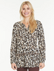 Image of Tru Luxe Leopard Print Peplum Blouse - Multi/Animal