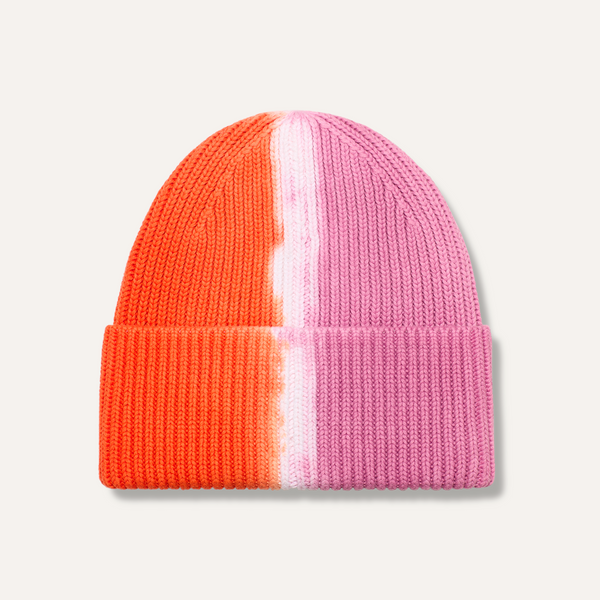 UGG® Dip Dye Rib Knit Beanie - Orange Soda