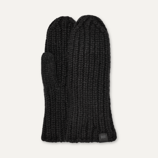 UGG® Chunky Rib Knit Mitten - Black