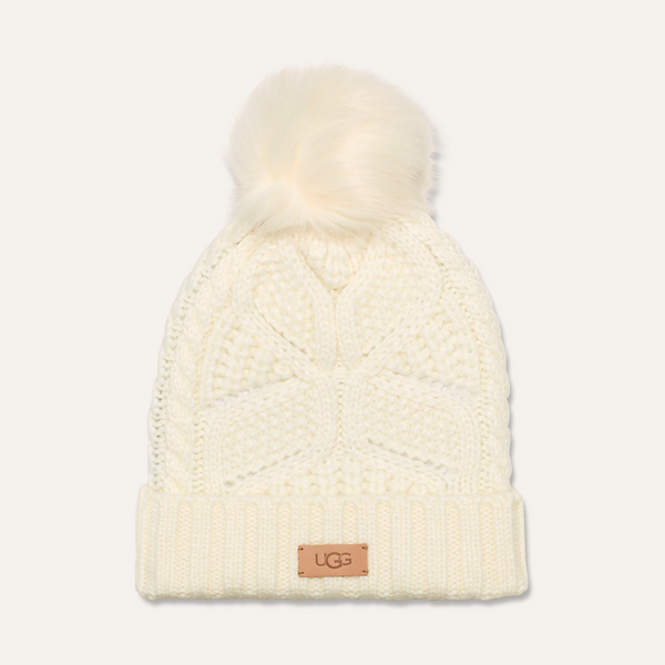 UGG® Cable Knit Beanie with Pom - Nimbus