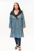 Image of UbU Reversible Hooded Button Front Parisian Raincoat - Black Pearl/Black *Take an EXTRA 25% Off*