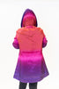 Image of UbU Reversible Hooded Button Front Parisian Raincoat - Purple Ombre/Black
