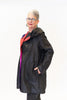 Image of UbU Reversible Hooded Button Front Parisian Raincoat - Purple Ombre/Black