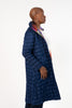 Image of UbU Reversible Quilted 3/4 Length Coat - Navy/Weather the Storm