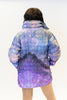 Image of UbU Reversible Quilted Car Coat with Concealed Hood - Wind Tetris/Coastal Dream *Take an EXTRA 25% Off*