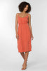 Image of Velvet Heart Vestie Open Back Dress - Ginger Spice