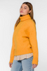Image of Velvet Heart Tillie Turtleneck Drop Shoulder Sweater - Marled Orange