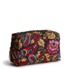 Image of Vera Bradley Large Cosmetic Bag in Cotton Gabardine - Midnight Garden Paisley