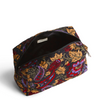 Image of Vera Bradley Large Cosmetic Bag in Cotton Gabardine - Midnight Garden Paisley