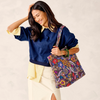 Image of Vera Bradley Original Tote in Cotton Gabardine - Colorful Bouquet