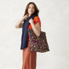 Image of Vera Bradley Original Tote in Cotton Gabardine - Midnight Garden Paisley