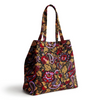 Image of Vera Bradley Original Tote in Cotton Gabardine - Midnight Garden Paisley