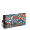 Image of Vera Bradley Wildwood Wallet Crossbody in Cotton Gabardine - Flowers & Feathers