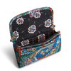 Image of Vera Bradley Wildwood Wallet Crossbody in Cotton Gabardine - Flowers & Feathers