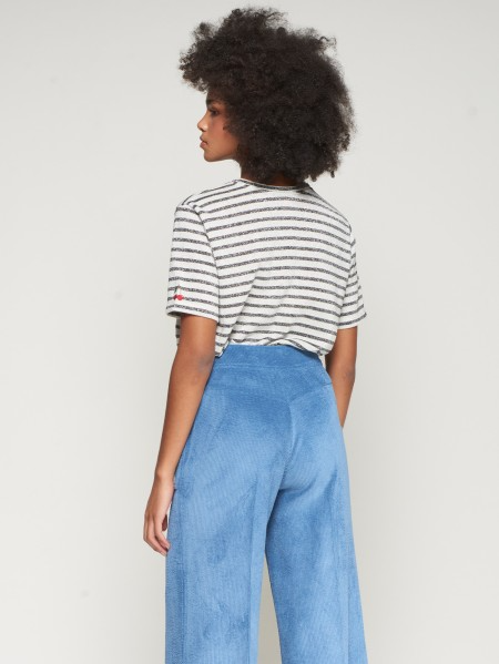 Vilagallo Amalia Lurex Stripe Tee - Multi