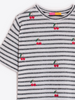 Image of Vilagallo Amalia Lurex Stripe Tee - Multi