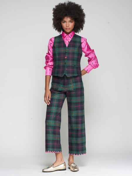 Vilagallo Dorin Tartan Trouser - Multi