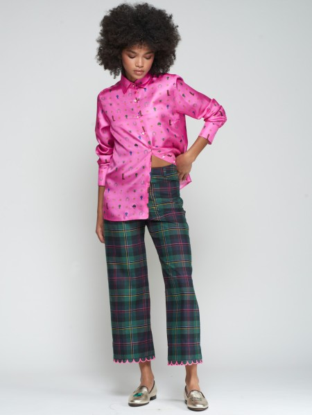 Vilagallo Dorin Tartan Trouser - Multi
