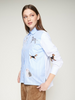 Image of Vilagallo Isa Stripe Embroidered Shirt - White