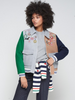 Image of Vilagallo Embroidered Wool Bomber Jacket - Multi