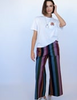 Image of Vilagallo Muriel Stripe Gabardine Trouser - Multi