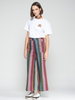 Image of Vilagallo Muriel Stripe Gabardine Trouser - Multi