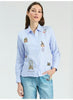 Image of Vilagallo Isa Embroidered Shirt - Blue Multi
