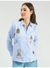 Image of Vilagallo Isa Embroidered Shirt - Blue Multi