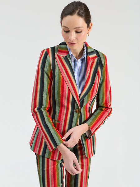 Vilagallo Heather Blazer - Multicolor Stripe