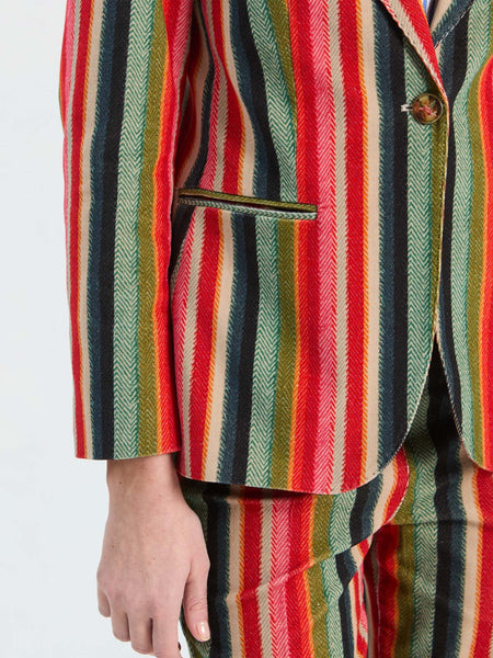Vilagallo Heather Blazer - Multicolor Stripe