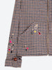 Image of Vilagallo Selena Embroidered Jacket - Brown Houndstooth
