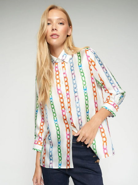 Vilagallo Tiffany Silk Blouse - Multicolor
