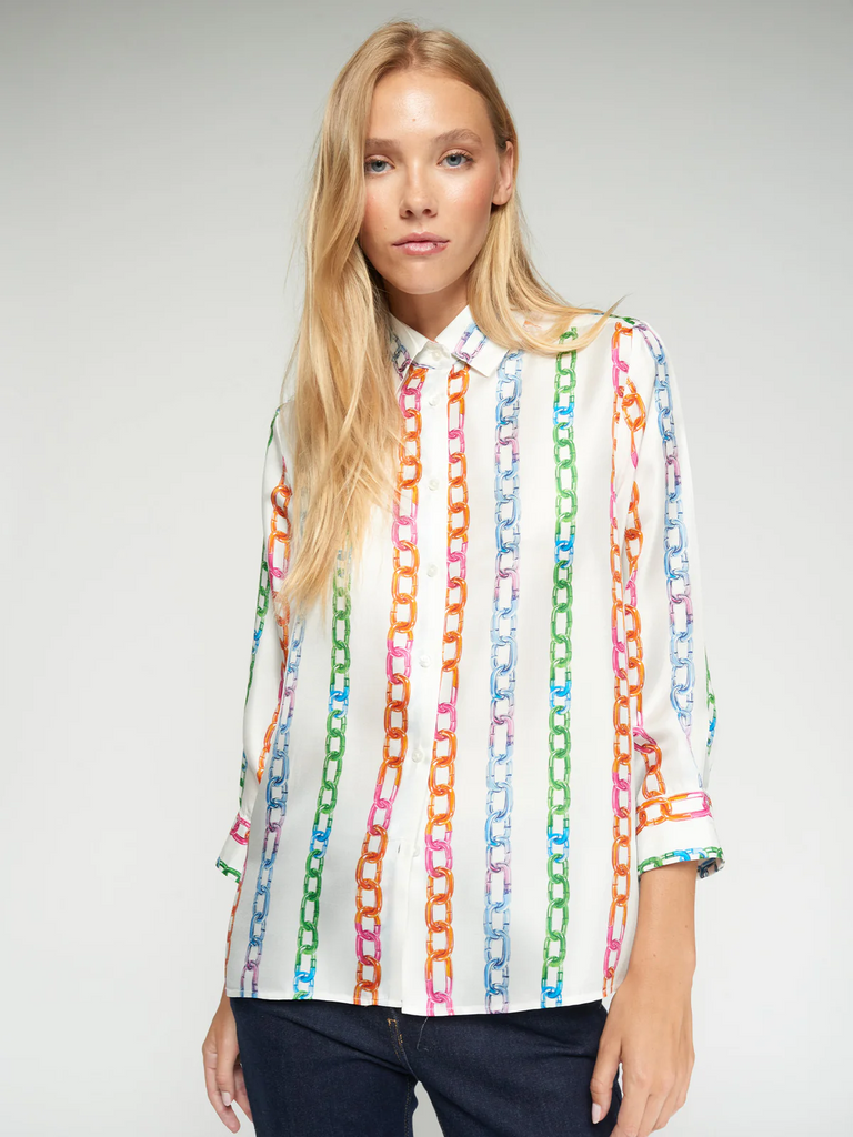 Vilagallo Tiffany Silk Blouse - Multicolor