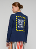 Image of Vilagallo Helen Graffiti Blazer - Navy