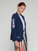 Image of Vilagallo Helen Graffiti Blazer - Navy