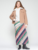 Image of Vilagallo Sirena Multicolor Chevron Maxi Skirt - Multi