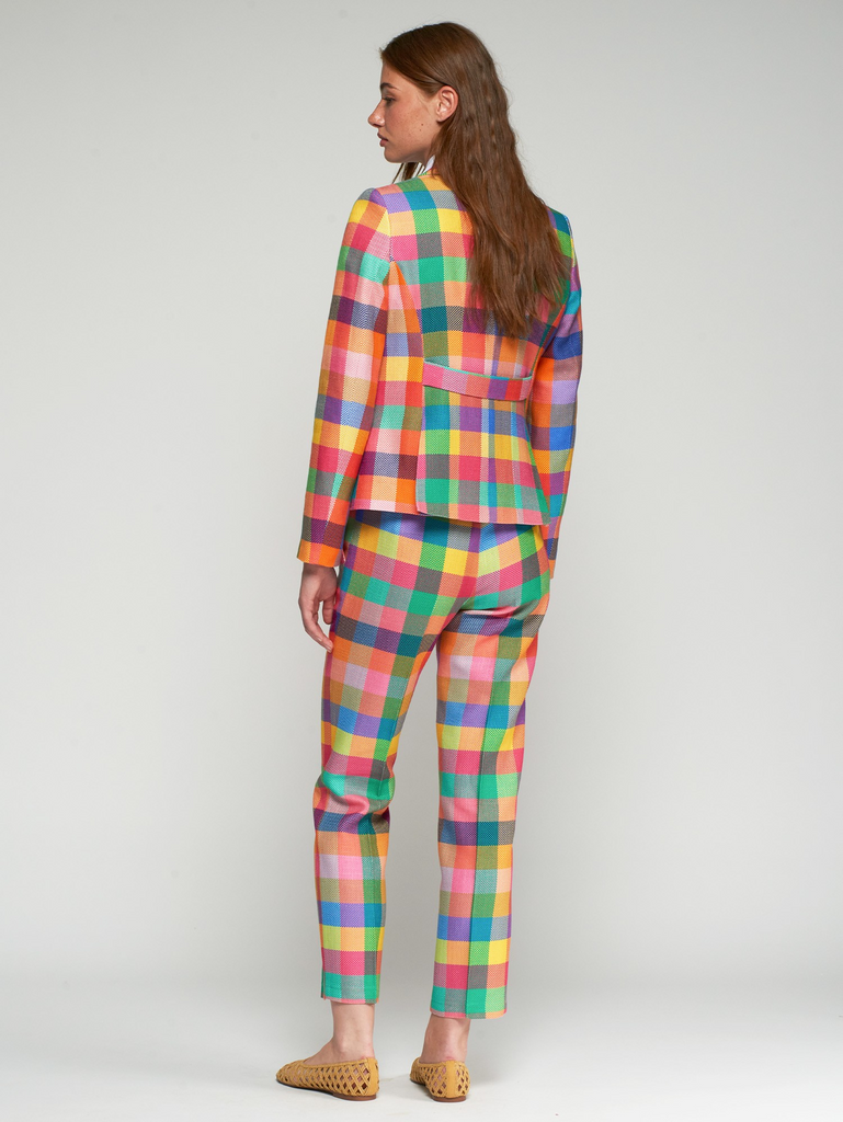 Vilagallo Tiffany Pant - Multicolor Gingham